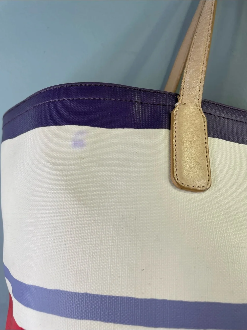 Coach Legacy Weekend Signature Painted Stripe Large Tote